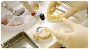 Photo: Making a denture in a laboratory