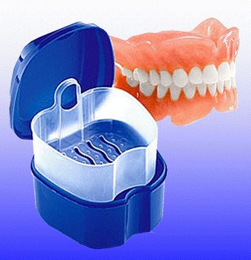Foto: almacenamiento de la dentadura